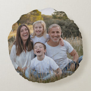 Create Your Own Photo Custom Pic Double Sided Round Cushion