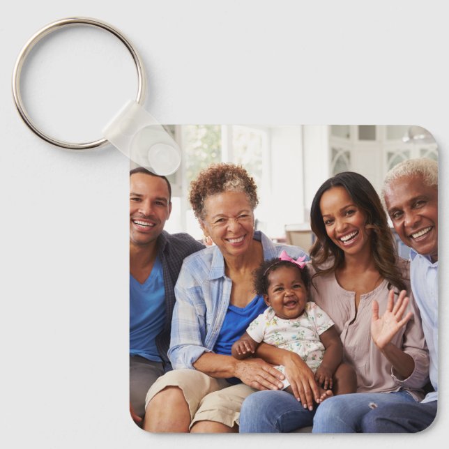 Create Your Own Photo Custom Pic Two Photo 2 Sided Key Ring (Front)