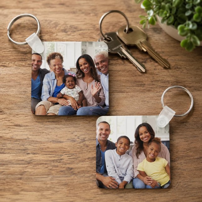Create Your Own Photo Custom Pic Two Photo 2 Sided Key Ring (Creator Uploaded)