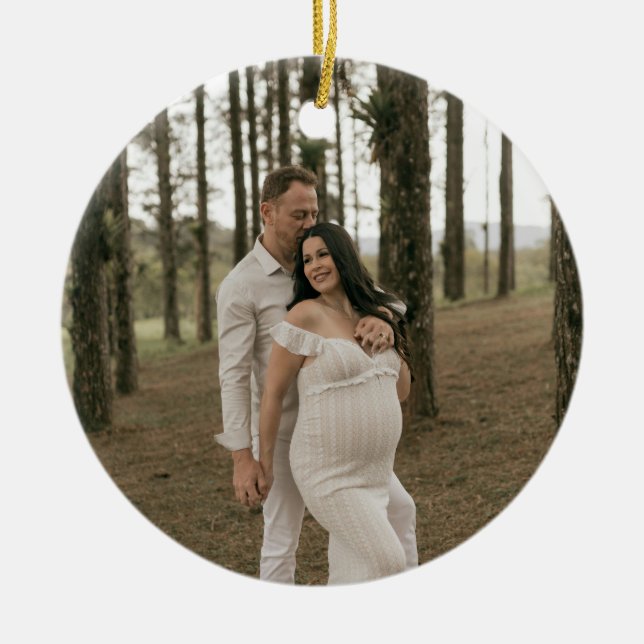 Create Your Own Photo Custom Picture DIY Ceramic Tree Decoration (Front)
