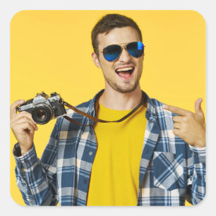 Create your Own Photo Custom Picture Square Sticker