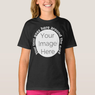 create your own photo custom text kids girl T-Shirt
