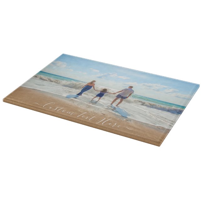 Create Your Own Photo Cutting Board Custom Text (Corner)