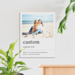 Create Your Own Photo Definition Canvas Print<br><div class="desc">Create your own personalised canvas print featuring your own custom text and photo. Add your word and definition to this modern dictionary style design template.</div>