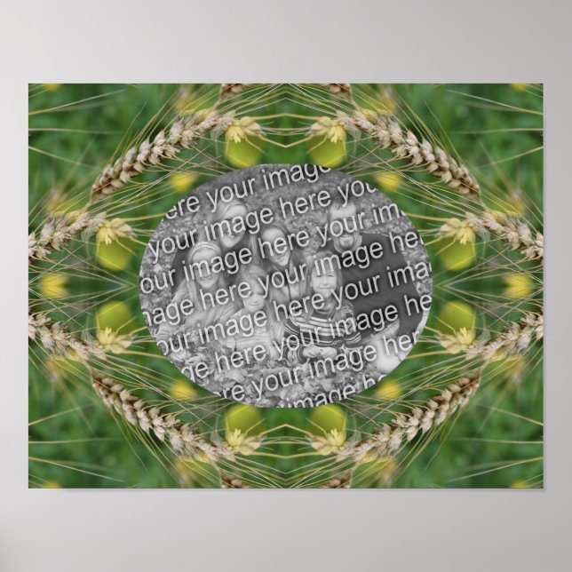 Create Your Own Photo Dried Summer Grass Frame  Poster (Front)