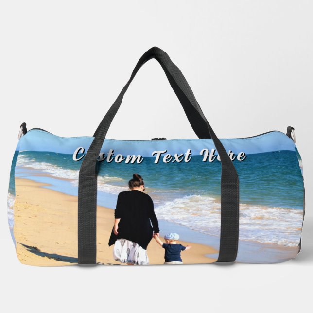 Create Your Own Photo Duffle Bag Custom Text Name (Front)