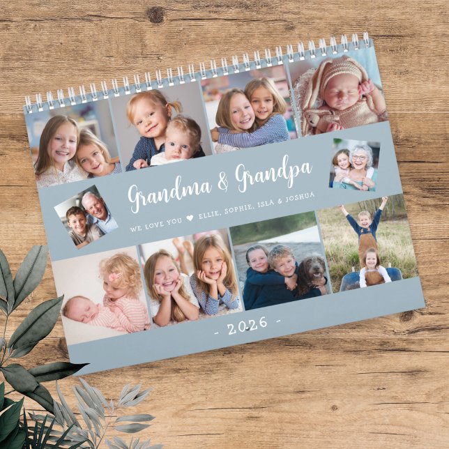Create Your Own Photo Family Modern Script 2026 Calendar (Creator Uploaded)