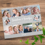 Create Your Own Photo Family Modern Script 2026 Calendar<br><div class="desc">Create your own 2026 photo calendar for Grandma and Grandad, featuring modern script typography. Add your own family photos to make a personalised keepsake they’ll treasure all year. A cute and thoughtful Christmas gift idea!</div>