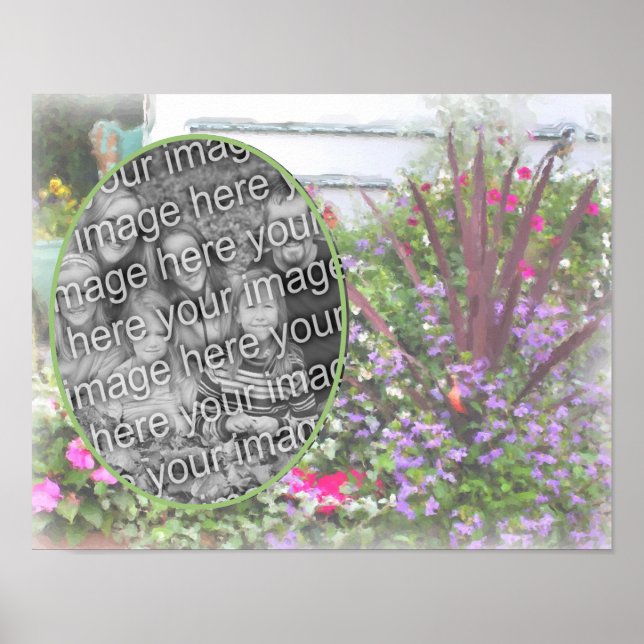 Create Your Own Photo Flower Garden Painting Poster (Front)