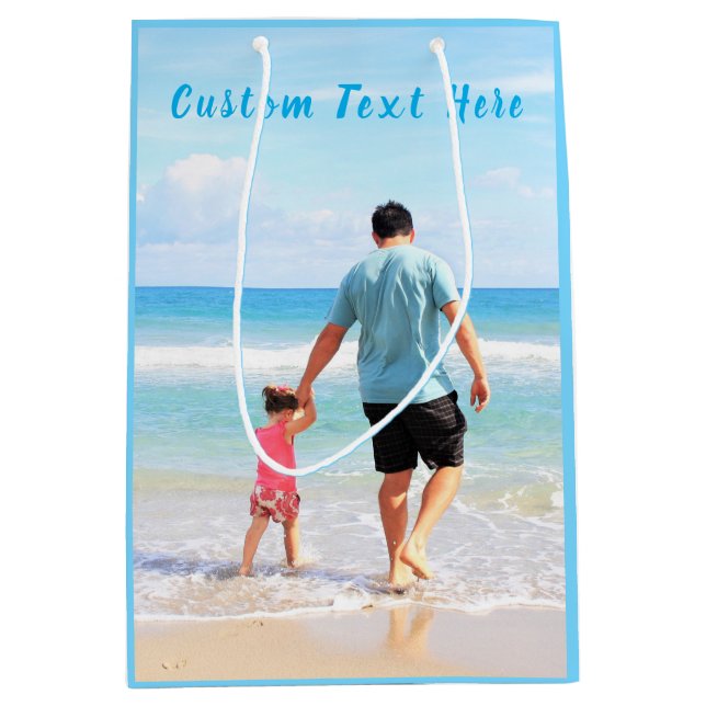 Create Your Own Photo Gift Bag Personalised Text (Front)