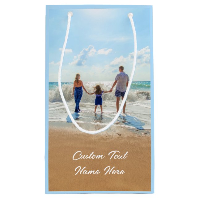 Create Your Own Photo Gift Bag Personalised Text (Back)