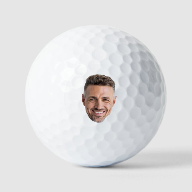 Create Your Own Photo Golfer Modern Trendy Golf Balls (Front)