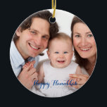 Create Your Own Photo Hanukkah Ceramic Tree Decoration<br><div class="desc">Create Your Own Photo Hanukkah Ceramic Ornament. Create Your Own Custom Photo Ornament. Replace the front and back template photos with your own to make a fun gift ornament for self,  friends or family. Customise and personalise the text,  if desired.</div>