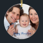 Create Your Own Photo Hanukkah Ceramic Tree Decoration<br><div class="desc">Create Your Own Photo Hanukkah Ceramic Ornament. Create Your Own Custom Photo Ornament. Replace the front and back template photos with your own to make a fun gift ornament for self,  friends or family. Customise and personalise the text,  if desired.</div>