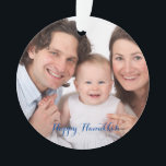 Create Your Own Photo Hanukkah Ornament<br><div class="desc">Create Your Own Custom Photo Ornament. Replace the front and back template photos with your own to make a fun gift ornament for self, friends or family. Customise and personalise the text, if desired.</div>