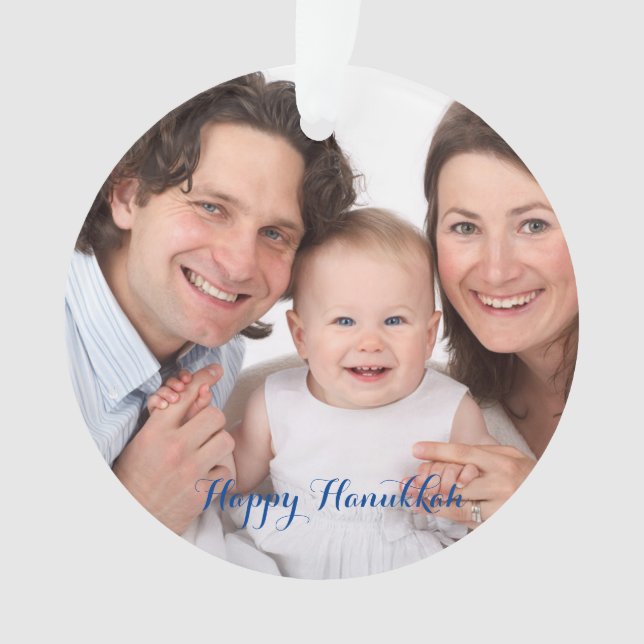 Create Your Own Photo Hanukkah Ornament (Front)