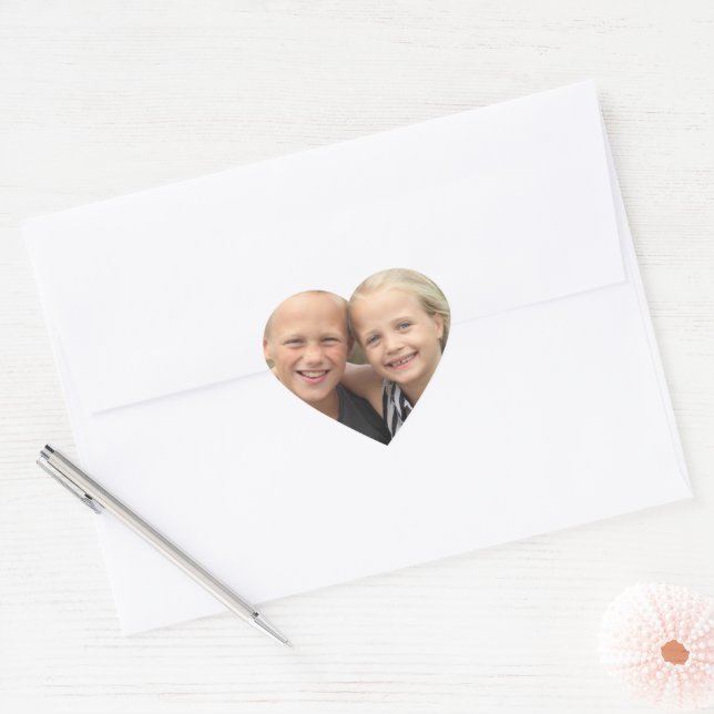 Create Your Own Photo Heart Sticker (Envelope)