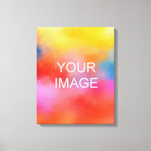 Create Your Own Photo Image Stretched Vertical HQ Canvas Print (Front)