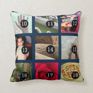 Create Your Own Photo Instagram with 18 images Cushion