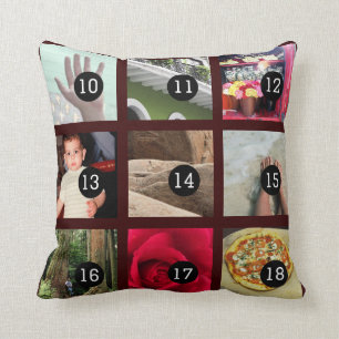Create Your Own Photo Instagram with 18 images Cushion