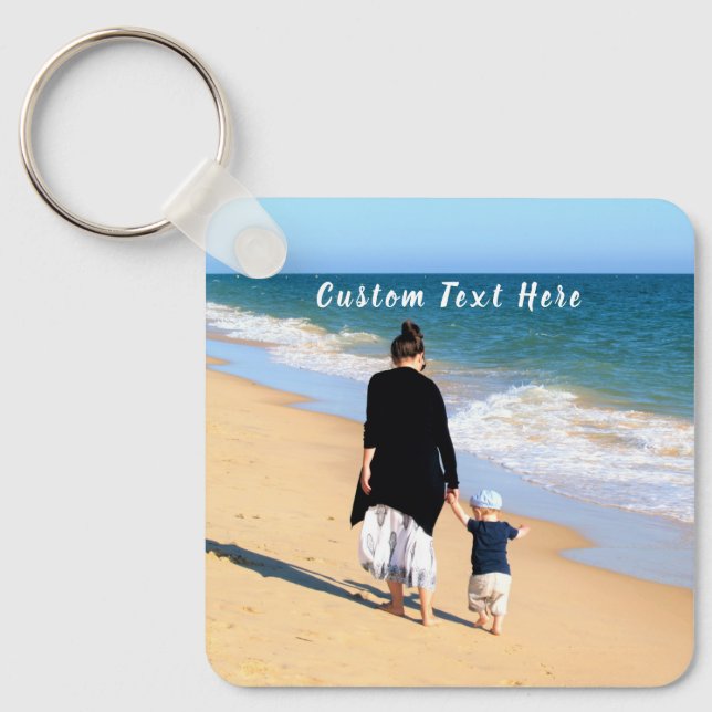 Create Your Own Photo Keychain Personalized Text (Front)