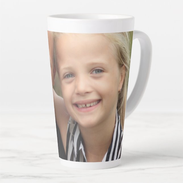 Create your own photo latte mug (Right Angle)