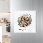 Create Your Own Photo Magnet<br><div class="desc">Create your own custom photo magnet. This magnet design features one of your favorite pictures in a circle shaped watercolor brush stroke frame and personalized text for any occasion. A great gift for family and friends or your own photo memory keepsake.</div>