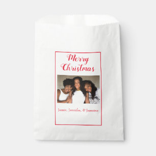 Create Your Own Photo Merry Christmas Favour Bags