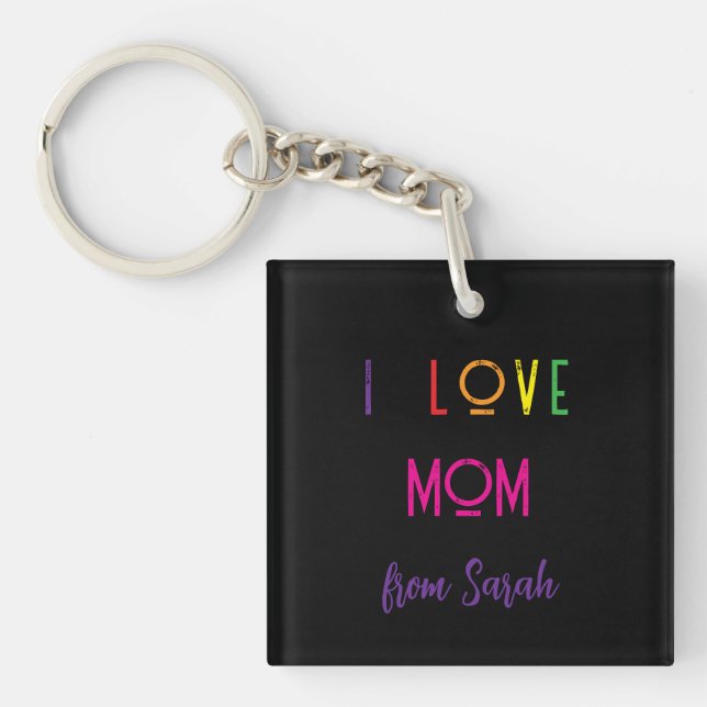 create your own photo mom keyring (Front)