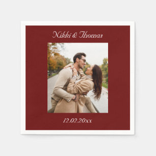 Create Your Own Photo Name Couple Napkin