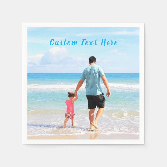 Create Your Own Photo Napkins Personalised Text (Front)