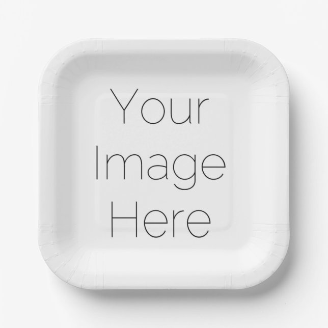 create your own photo paper plate for party custom (Front)