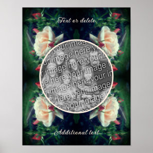 Create Your Own Photo Peach Rose And Buds  Poster