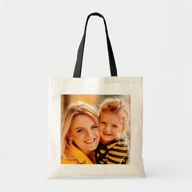 Create Your Own Photo Personalised Custom Tote Bag (Front)