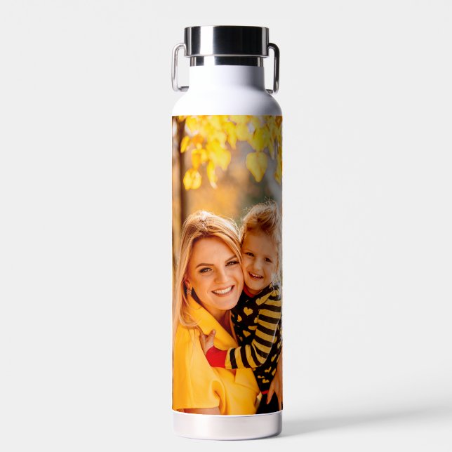 Create Your Own Photo Personalised Custom Water Bottle (Front)