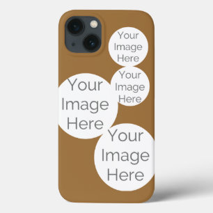 create your own photo phone case mocha brown