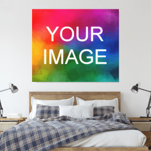 Create Your Own Photo Picture Logo Stretched Canvas Print