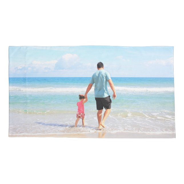 Create Your Own Photo Pillow Case Personalize Gift (Back)