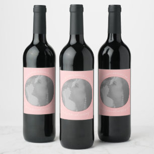 Create Your Own Photo Pink Wine Label