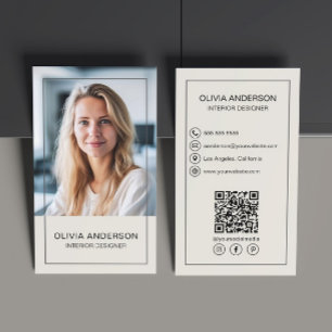 Create Your Own Photo QR Social Media Professional Business Card