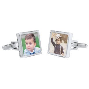Create Your Own Photo Silver Finish Cufflinks