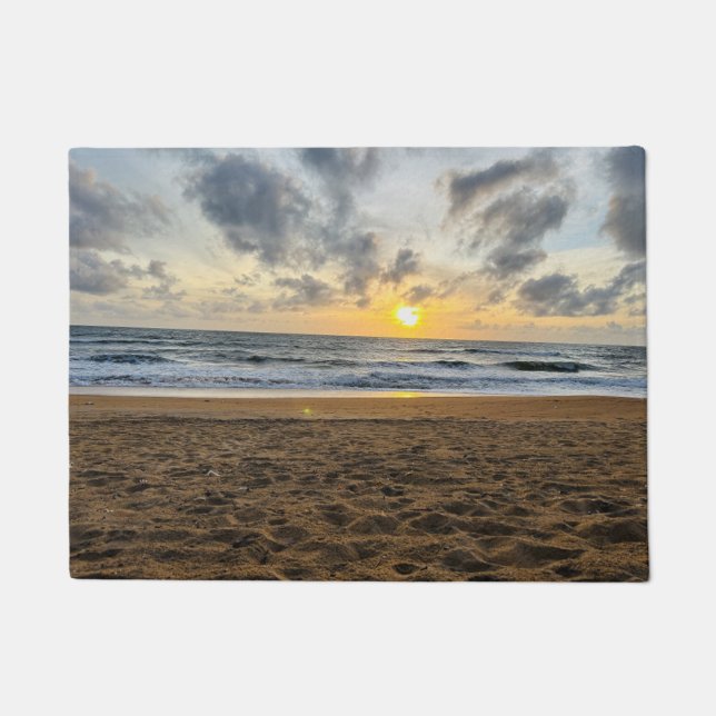 Create Your Own Photo Simple beach sunrise Doormat (Front)