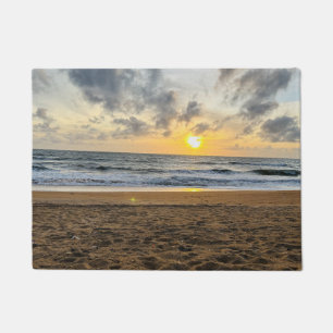 Create Your Own Photo Simple beach sunrise Doormat