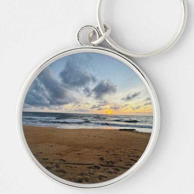 Create Your Own Photo Simple Modern sun rice Key Ring (Front)