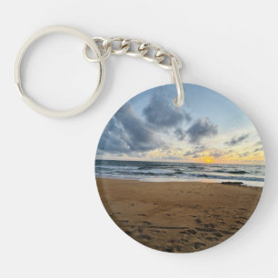 Create Your Own Photo Simple Modern sun rice Key Ring