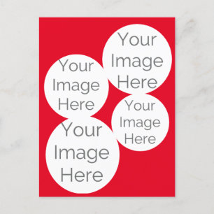 create your own photo simple template red postcard