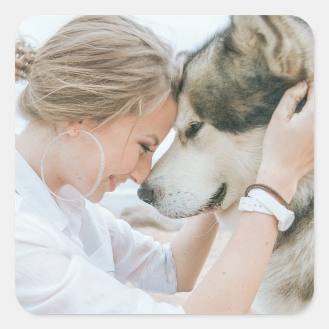 Create Your Own Photo  Square Sticker (Front)