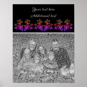 Create Your Own Photo Stenciled Rose Personalised Poster