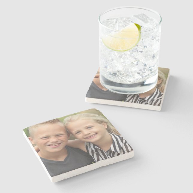 Create Your Own Photo  Stone Coaster (Side)