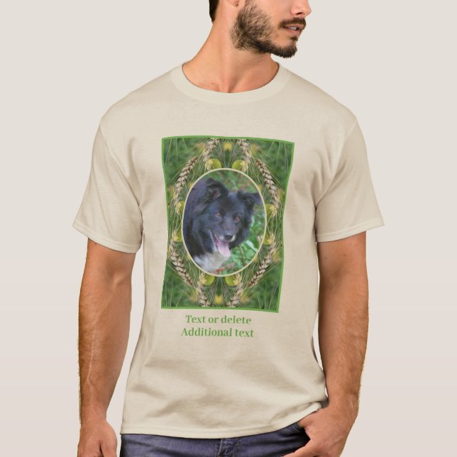 Create Your Own Photo Summer Grass Frame  T-Shirt (Front)